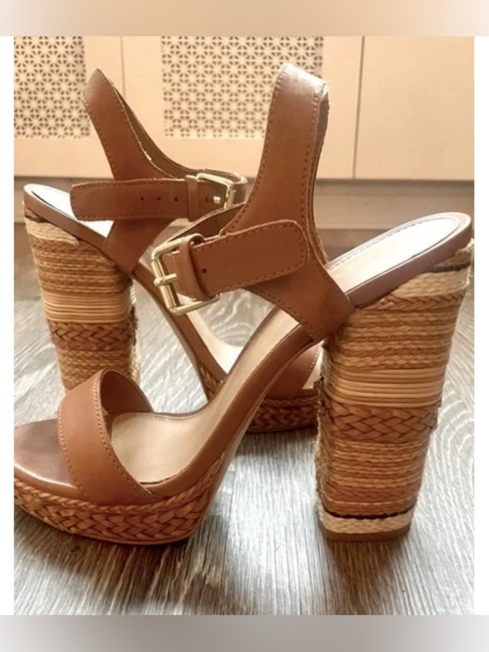 Aldo Tan Platform Block Heel
